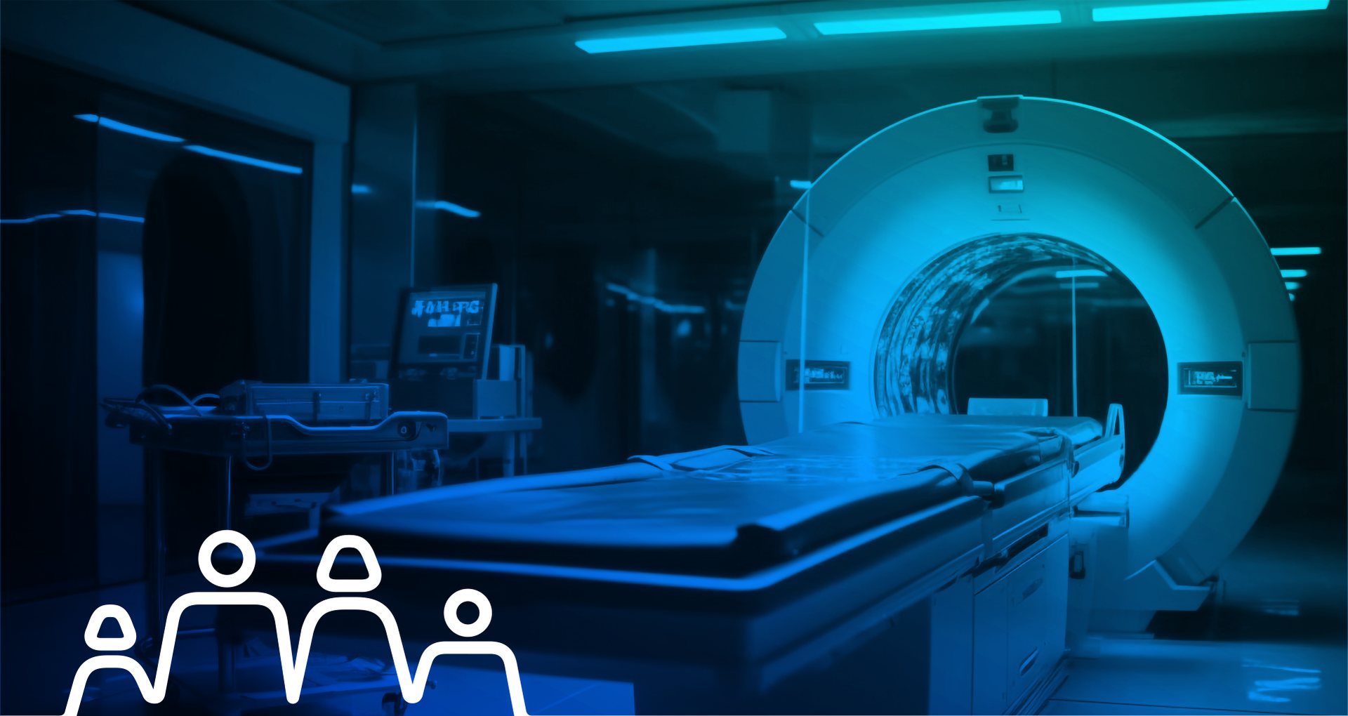 Sala de exames com aparelho de ressonância magnética e tomografia computadorizada da Uniclin Pró-Saúde em Valença